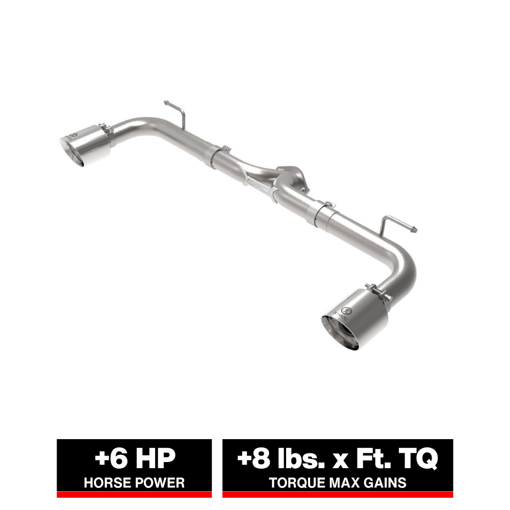 aFe Takeda 2.5in SS Axle-Back Exhaust w/ Polished Tips | Mazda 3 (14-18) (49-37014-P)