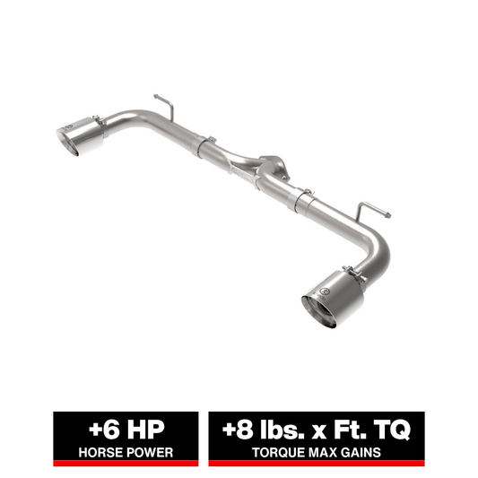 aFe Takeda 2.5in SS Axle-Back Exhaust w/ Polished Tips | Mazda 3 (14-18) (49-37014-P)
