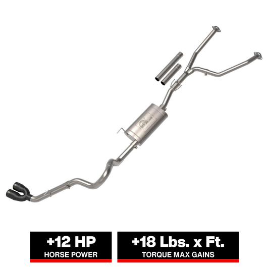 aFe Vulcan Series 2.5in to 3in SS Cat-Back Exhaust w/ Black Tip | Toyota Tundra (22) (49-36061-B)