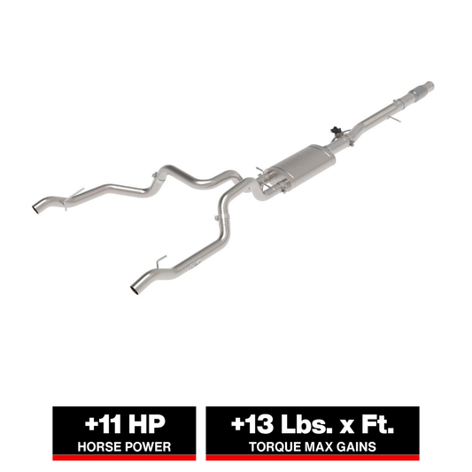 aFe Gemini XV 3in to Dual 3in 304 SS Cat-Back Exhaust | Chevy Silverado 1500 (19-22) (49-34140)
