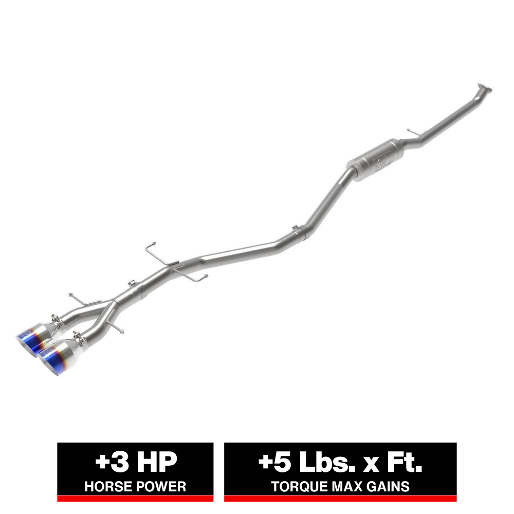 aFe Takeda 2.5in SS Cat-Back Exhaust w/ Blue Flame Tips | Honda Civic Si Coupe (17-20) (49-36620-L)