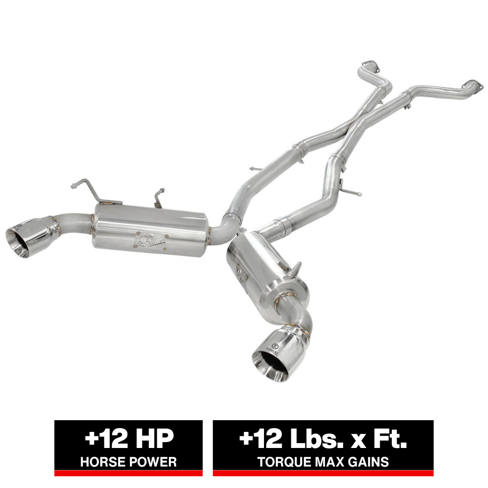 aFe Takeda 2.5in SS Cat-Back Exhaust w/ Polished Tips | Nissan 370Z V6 (09-13) (49-36107)