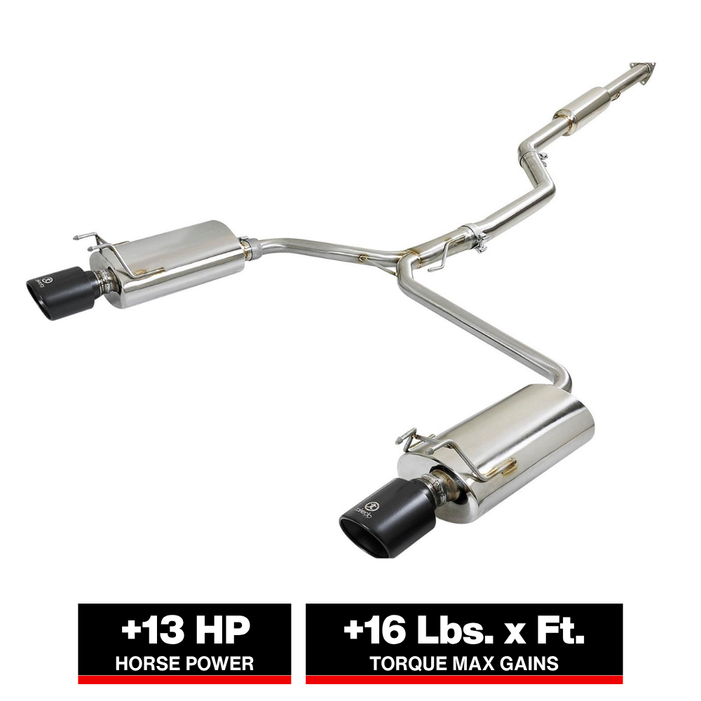aFe Takeda 2-1/2in to 1-3/4in SS Dual Cat-Back Exhaust | Honda Accord 13-17 2.4L (49-36605-B)