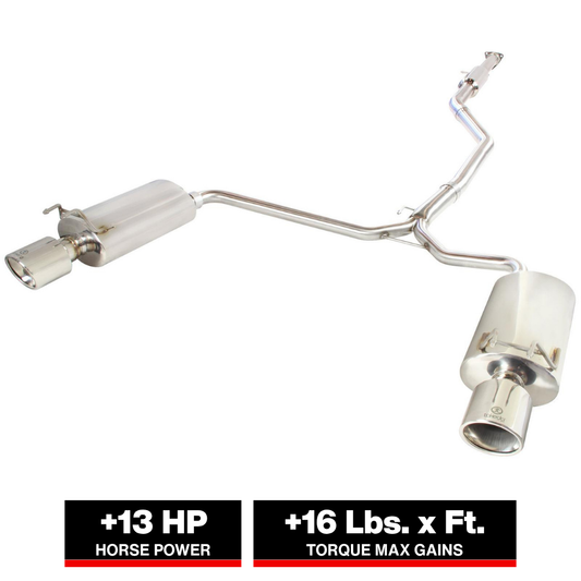 aFe Takeda 2-1/2in to 1-3/4in SS Dual Cat-Back Exhaust | Honda Accord LX/EX/EX-L (13-17) (49-36605)