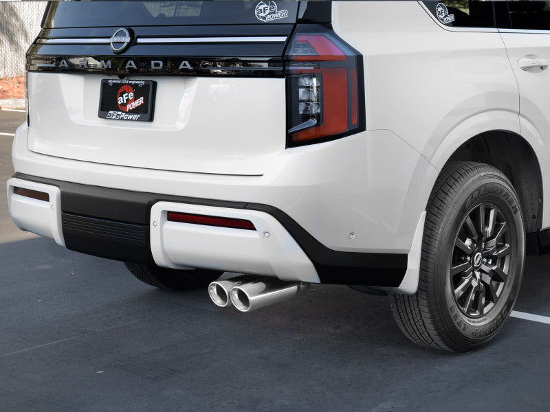 aFe Vulcan Series 3in Stnless Steel Cat-Back Exhaust w/Polished Tip Nissan Armada 25-26 V6-3.5L(tt)
