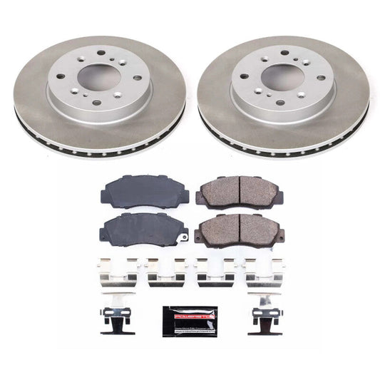 PowerStop 98-02 Honda Accord Front Semi-Coated Rotor Kit (SC1041)