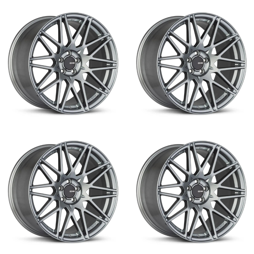 (set of 4) Enkei TMS Storm Gray | 17x9" +45mm | 5x100mm Wheels