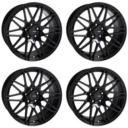 (set of 4) Enkei TMS Gloss Black | 18x8" +35mm | 5x114.3mm Wheel
