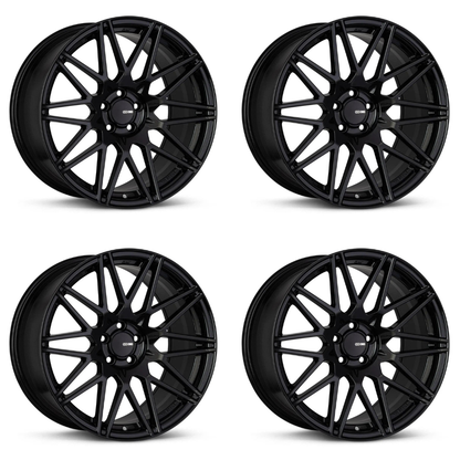 (set of 4) Enkei TMS Gloss Black | 18x9.5" +45mm | 5x100mm Wheels