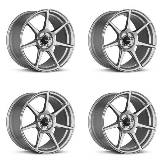 (set of 4) Enkei TFR Storm Gray | 17x8" +45mm | 5x112mm Wheels