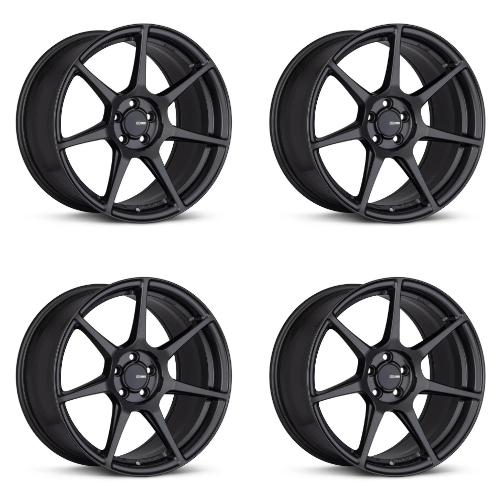 (set of 4) Enkei TFR Matte Gunmetal | 18x8.5" +38mm | 5x114.3mm Wheels
