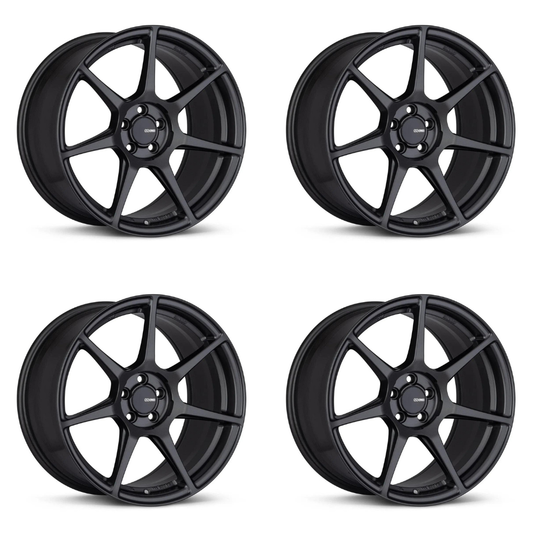 (set of 4) Enkei TFR Matte Gunmetal | 18x8.5" +38mm | 5x114.3mm Wheels