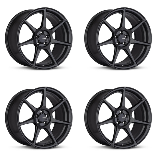 (set of 4) Enkei TFR Matte Gunmetal | 18x9.5" +45mm | 5x100mm Wheels