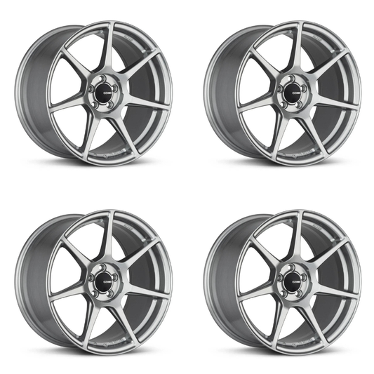 (set of 4) Enkei TFR Storm Gray | 18x9.5" +45mm | 5x100mm Wheels