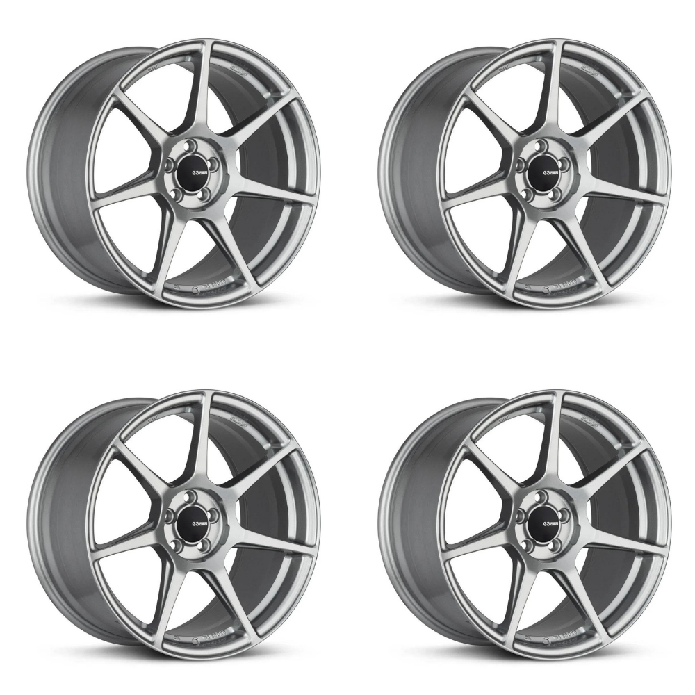 (set of 4) Enkei TFR Storm Gray | 19x8.5" +35mm | 5x114.3mm Wheels