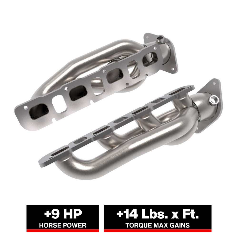 aFe 1-7/8" Twisted Steel 304SS Shorty Headers | Ram 1500 TRX V8-6.2L 2021 (48-32030)