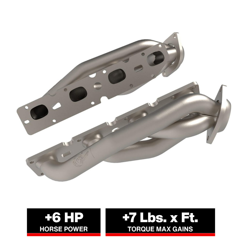 aFe Twisted Steel 11-21 Jeep Grand Cherokee WK2 5.7L V8 Titanium Headers Ceramic Coated (48-38029-T)