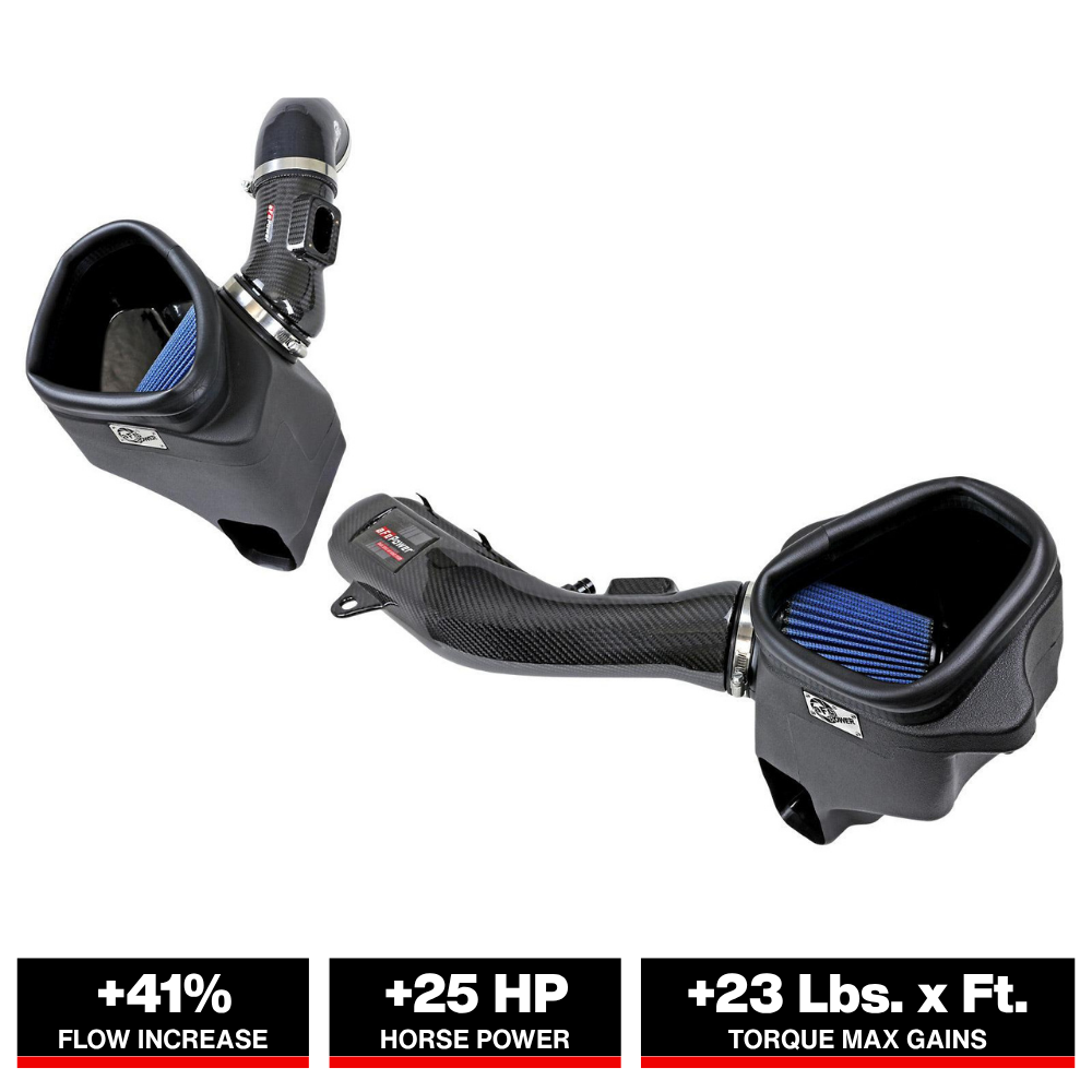 aFe Track Series Stg 2 Carbon Fiber Intake w/ Pro 5R Media | BMW M3/M4 (15-20) (57-10006R)