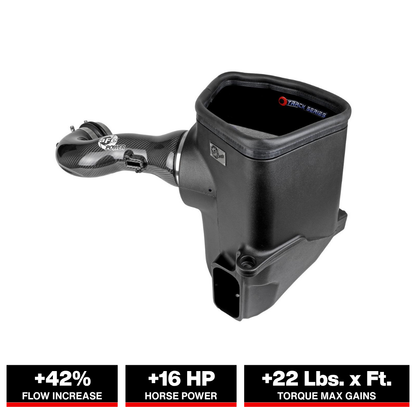 aFe Track Series Carbon Fiber Cold Air Intake w/ Pro Dry S Filter | GM Trucks 5.3L/6.2L (19-21) (57-10015D)