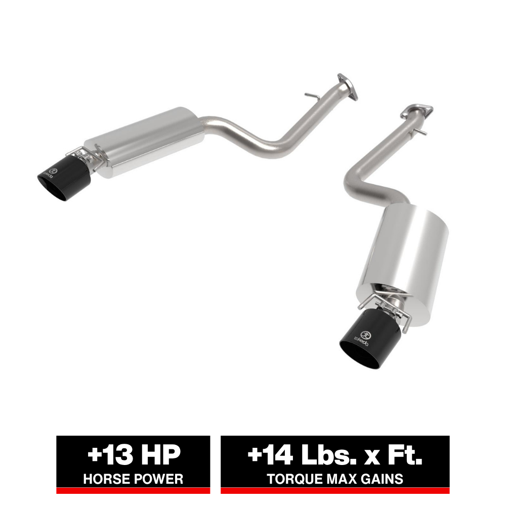 aFe 2.5in 304 SS Axle-Back Exhaust w/ Black Tip | Lexus IS350 V6 2014-2022 (49-36060-B)