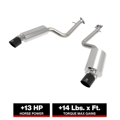 aFe 2.5in 304 SS Axle-Back Exhaust w/ Black Tip | Lexus IS350 V6 2014-2022 (49-36060-B)