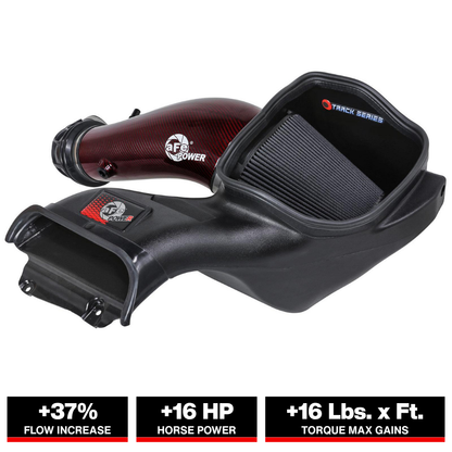 aFe Red Carbon Track Series Air Intake w/P5R Filter | Ford F150 Raptor R (23-24) (57-10030KR)