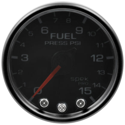 Autometer Spek-Pro 2 & 1/16" Fuel Press Gauge 15PSI