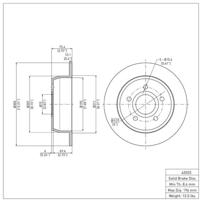 DFC Rear Brake Rotor: Jeep Grand Cherokee (99-04)