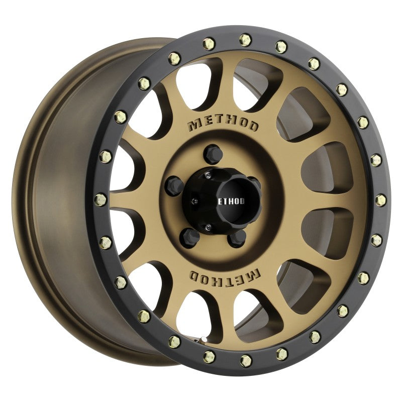 (set of 4) Method MR305 NV Bronze - Matte Black Lip | 18x9" +0mm | 5x150mm Wheel