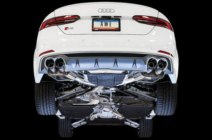 AWE Tuning AWE SwitchPath Exhaust for Audi B9 S5 Coupe - Chrome Silver 102mm Tips - 3025-42038
