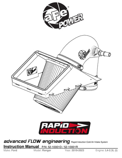 aFe Rapid Induction Cold Air Intake w/ Pro 5R Filter | Ford Ranger L4 2.3L (19-20) (52-10001R)