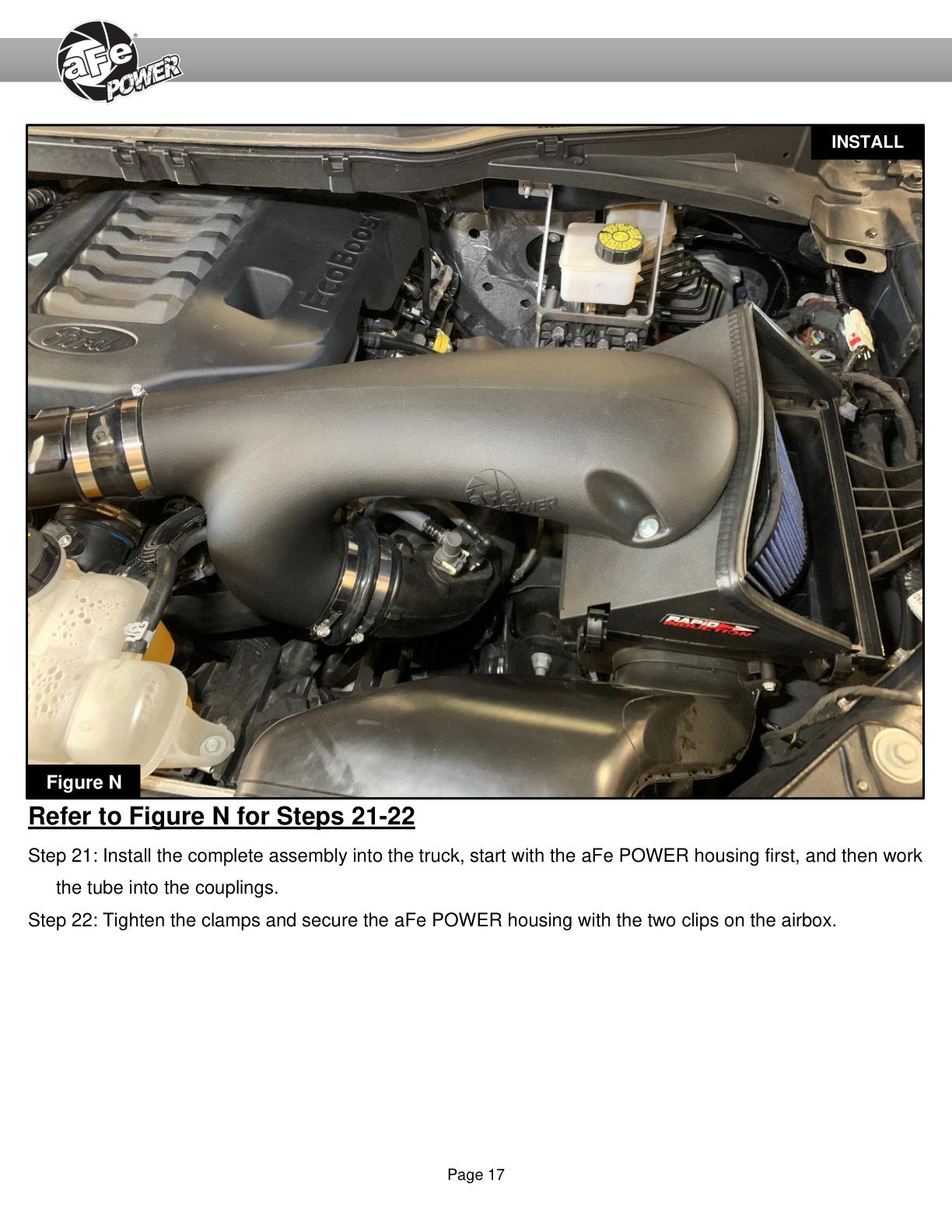 aFe Rapid Induction Cold Air Intake w/ Pro DRY S Filter | Ford F-150 V6 3.5L (21+) (52-10010D)
