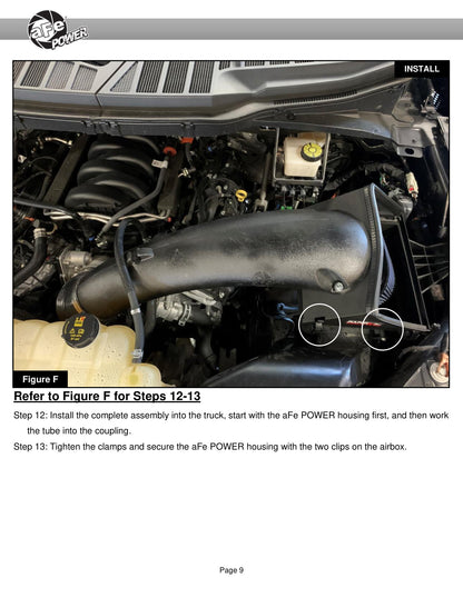 aFe Rapid Induction Pro DRY S Cold Air Intake | Ford F-150 V8-5.0L (21+) (52-10012D)