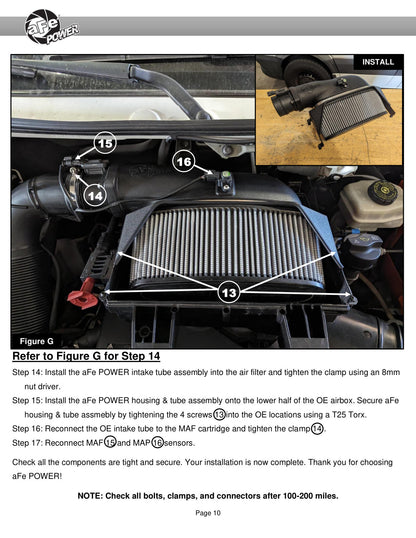 aFe 52-10017D Cold Air Intake System | Mercedes-Benz Sprinter 2500/3500 (06-18) (52-10017D)