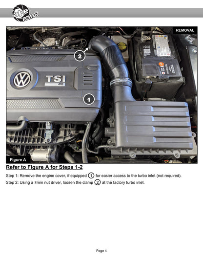aFe 52-10020R Cold Air Intake System for 2015-20 Audi S3 / 15-21 GTI / 19-25 GLI