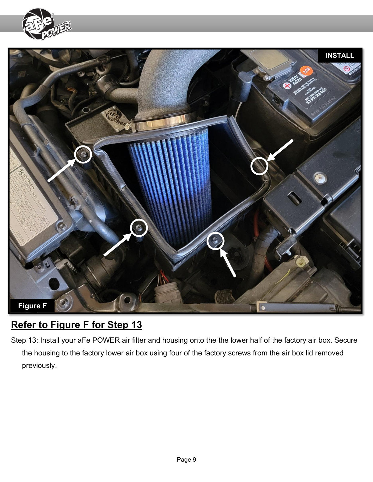 aFe 52-10020R Cold Air Intake System for 2015-20 Audi S3 / 15-21 GTI / 19-25 GLI