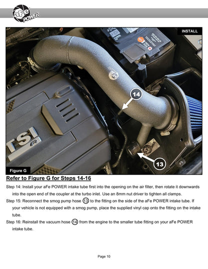 aFe 52-10020R Cold Air Intake System for 2015-20 Audi S3 / 15-21 GTI / 19-25 GLI