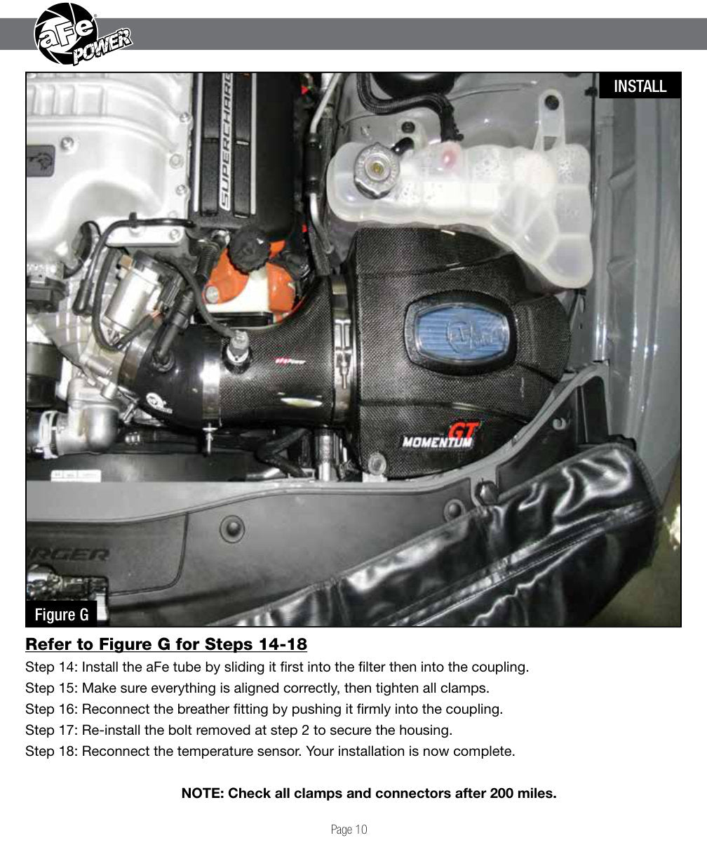 aFe Momentum GT Black Series Carbon Fiber CAI | Dodge Challenger/Charger SRT Hellcat V8 6.2L (17+) (52-72205-CF)