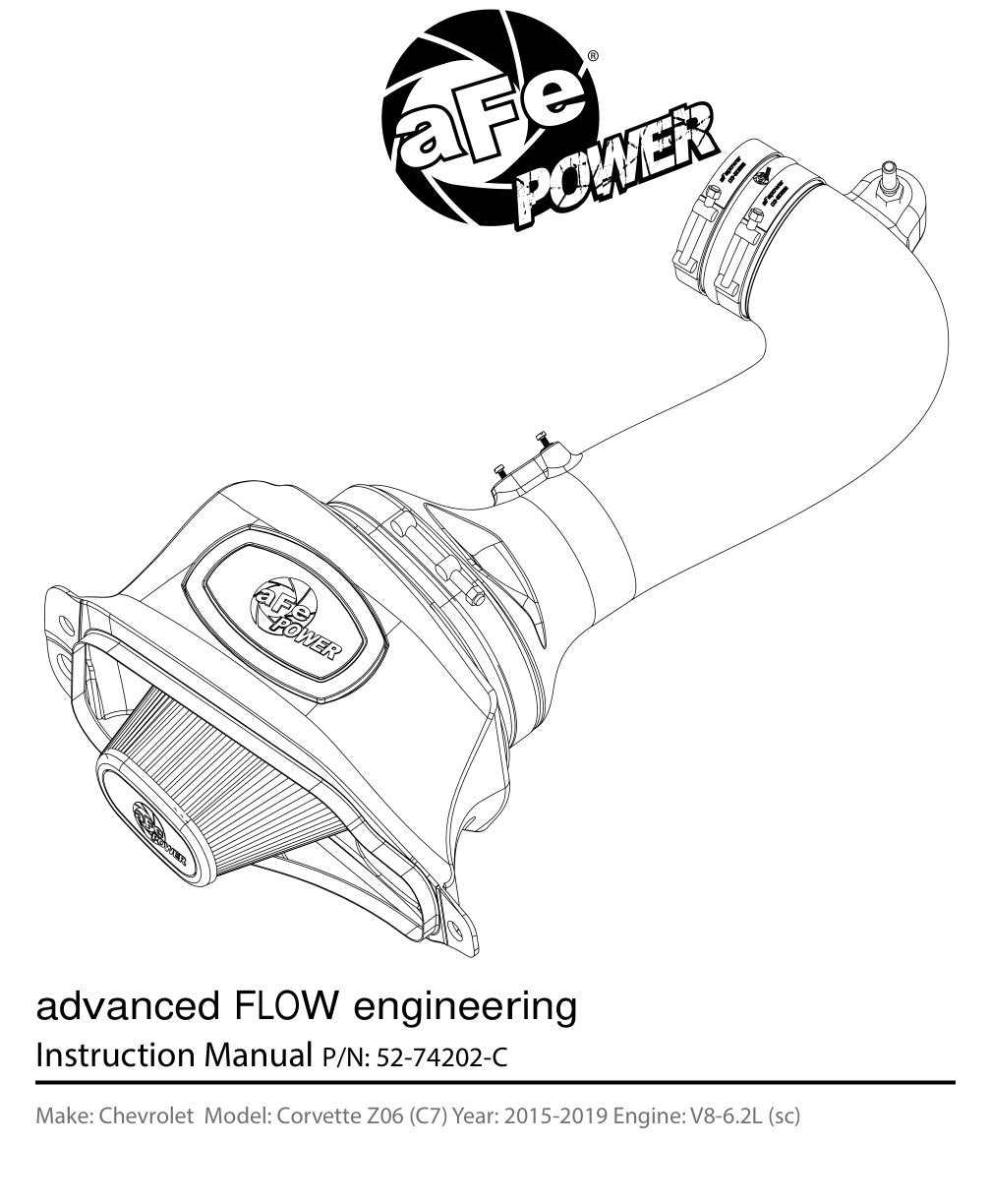 aFe Momentum Carbon Fiber Cold Air Intake | Chevrolet Corvette Z06 V8-6.2L (15-16) (52-74202-C)