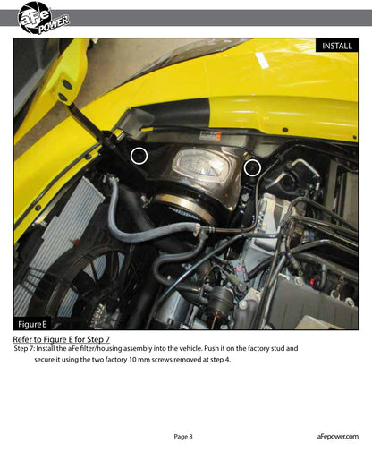 aFe Momentum Carbon Fiber Cold Air Intake | Chevrolet Corvette Z06 V8-6.2L (15-16) (52-74202-C)
