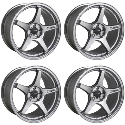 (set of 4) Enkei TS-5 Storm Grey | 17x8" +45mm | 5x100mm Wheel