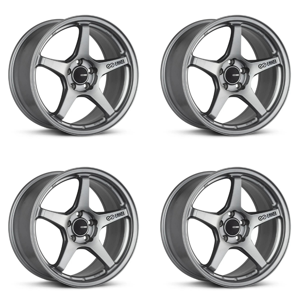 (set of 4) Enkei TS-5 Storm Grey | 18x8" +45mm | 5x100mm Wheels