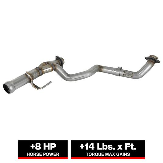 aFe POWER Twisted Steel Y-Pipe 2-1/4in 409 SS Exhaust System 2018 Jeep Wrangler (JL) V6-3.6L