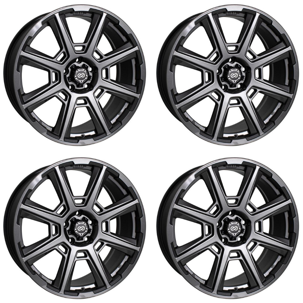 (set of 4) Enkei Storm Anthracite | 18x8" +40mm | 5x114.3mm Wheel