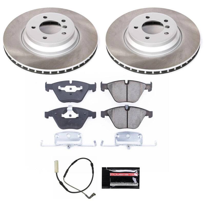 PowerStop 07-10 BMW 335i Front Semi-Coated Rotor Kit (SC5281)