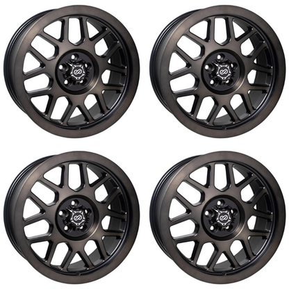 (set of 4) Enkei Matrix Brushed Black | 17x8" +30mm | 5x100mm Wheel