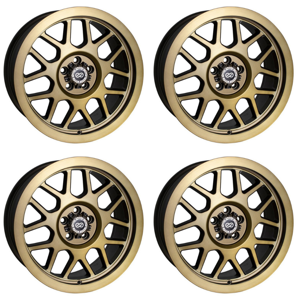 (set of 4) Enkei Matrix Brushed Gold | 17x9" +10mm | 6x139.7mm Wheel
