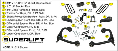 Superlift 3in Lift Kit w/ Shock Extensions | Chevy Silverado 2500HD/3500HD (K1013)