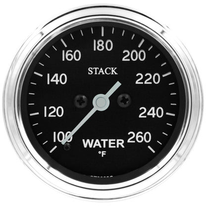 AutoMeter Stack 52mm 100-260 Deg F 1/8in NPTF Male Pro Stepper Motor Water Temp Gauge (ST3308)