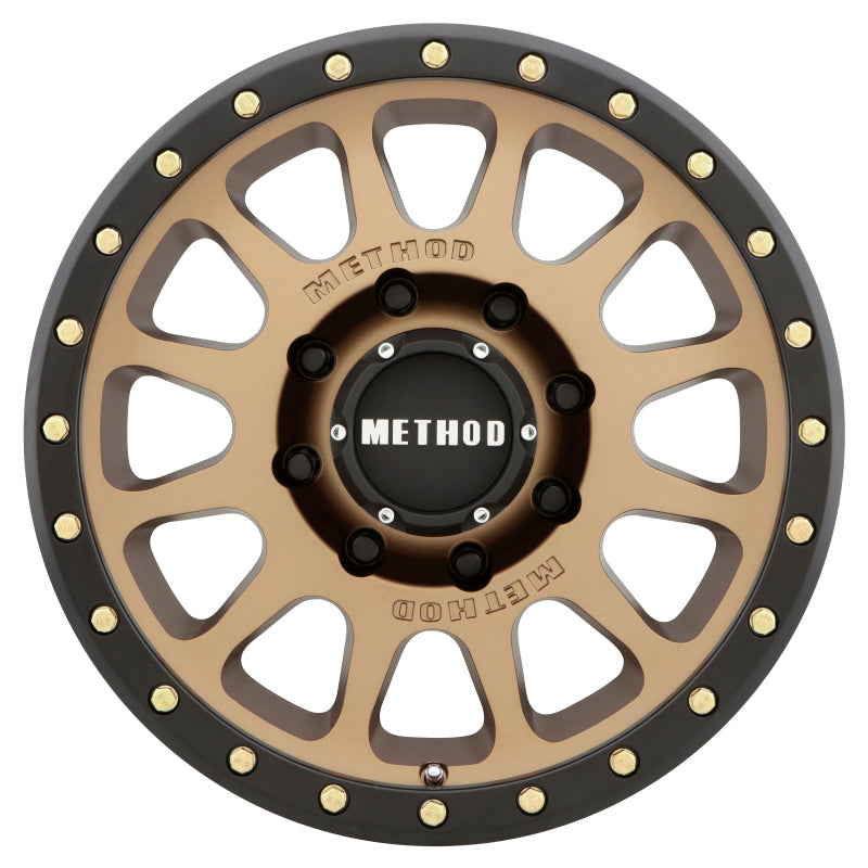 (set of 4) Method MR305-HD NV Bronze - Matte Black Lip | 18x9" +18mm | 8x170mm Wheel